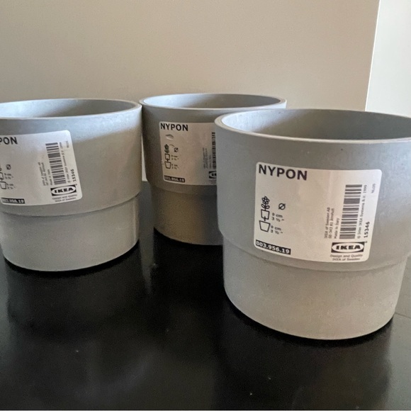 ‘made in Italy’ NWT! assorted pots 🪴🎍 grey & white unused/like new with tags - Picture 3 of 7